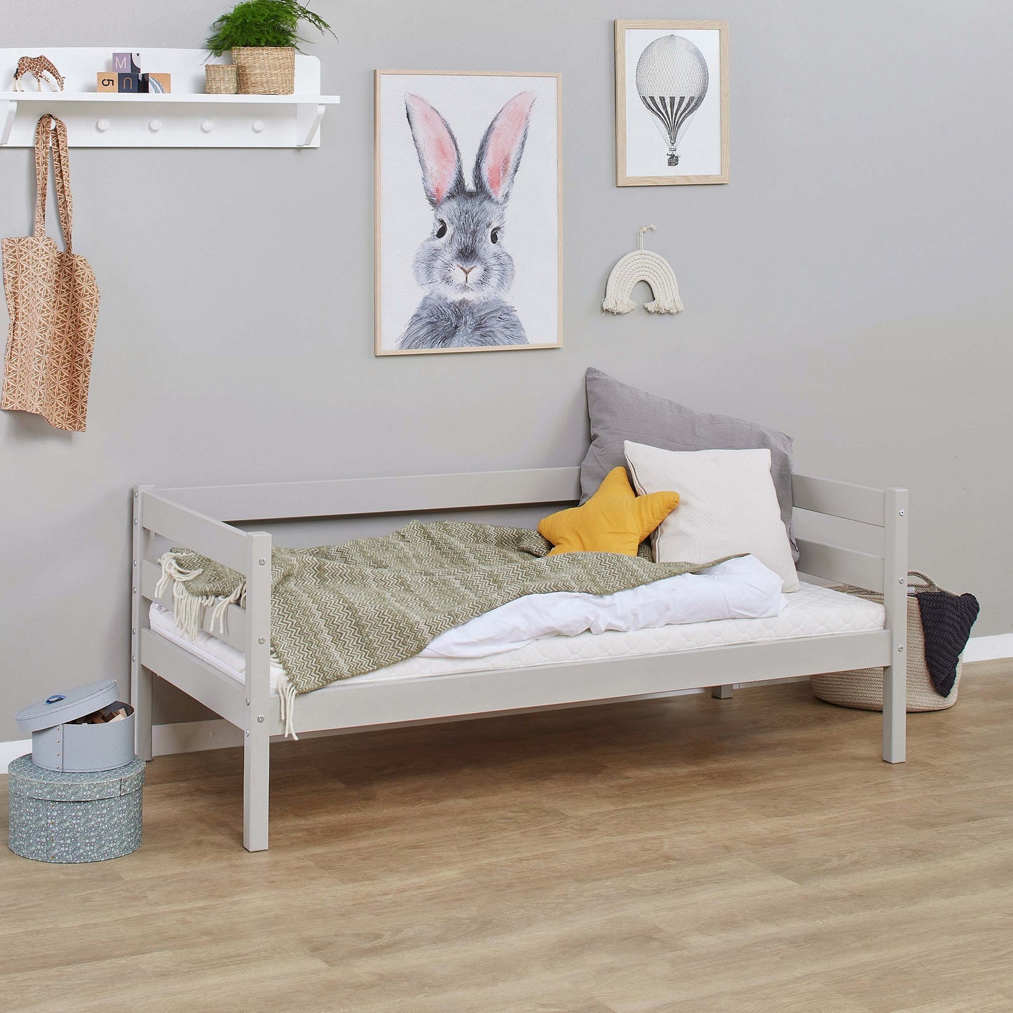 Hoppekids ECO Comfort junior bed 70x160 cm, Dove Grey