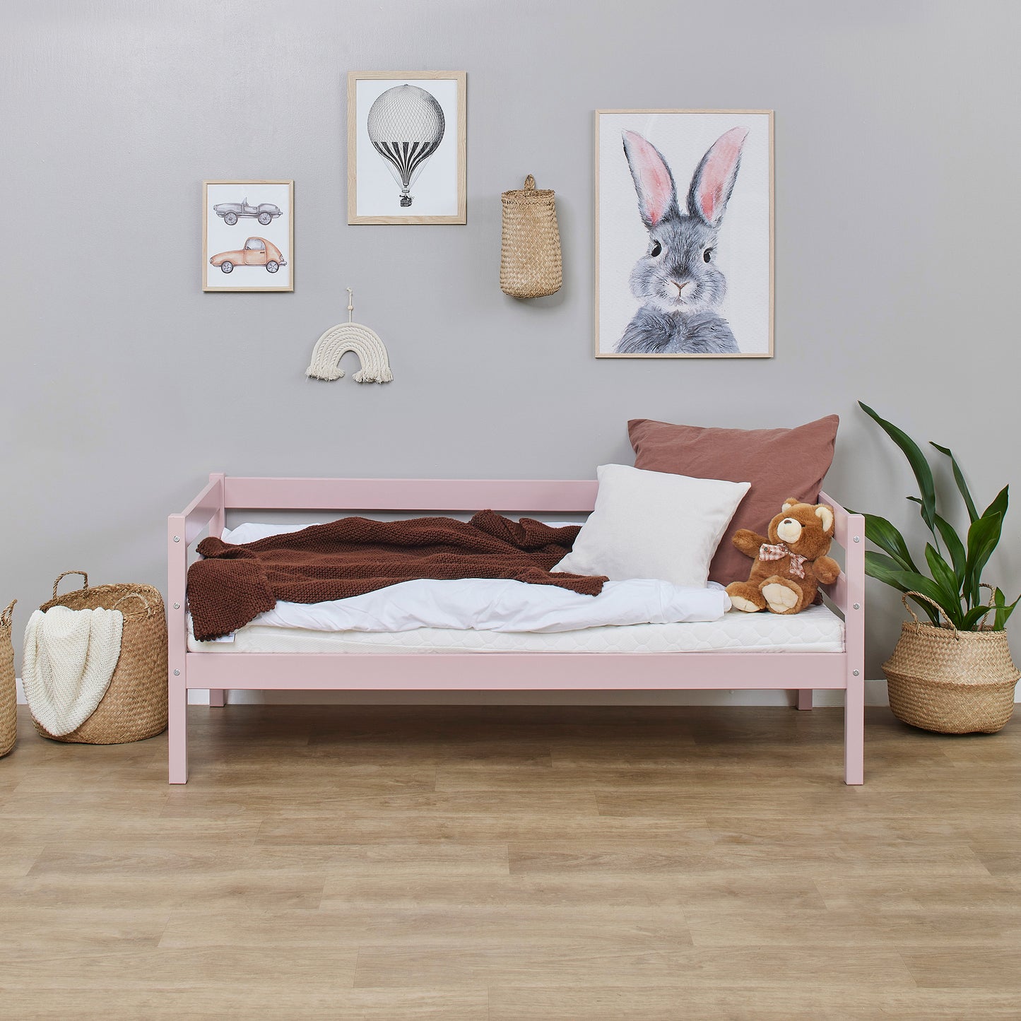 Hoppekids ECO Comfort junior bed 70x160 cm, Pale Rose