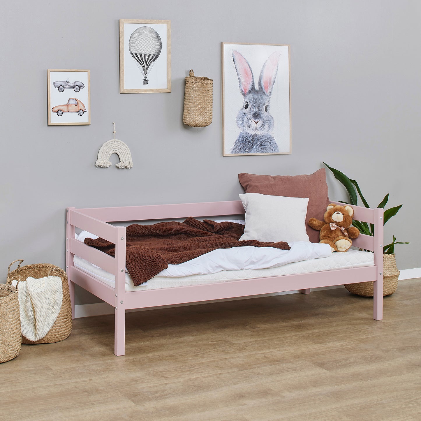 Hoppekids ECO Comfort junior bed 70x160 cm, Pale Rose