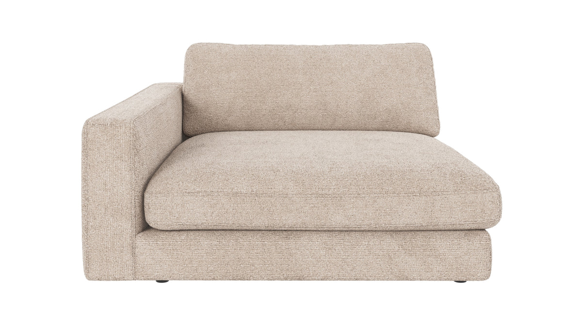 Duncan 1.5-Seater Chaise Longue – Light Grey Left