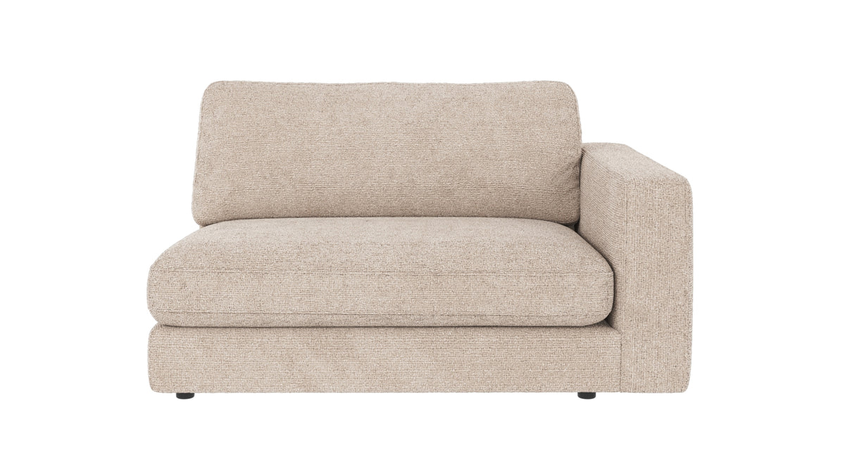 Duncan 1.5-Seater End Module with Armrest – Light Grey Right