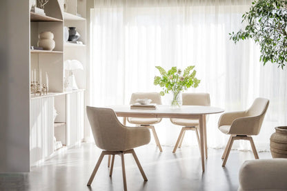 Rowico TYLER Oval Whitewashed Oak Table 170/210/250CM