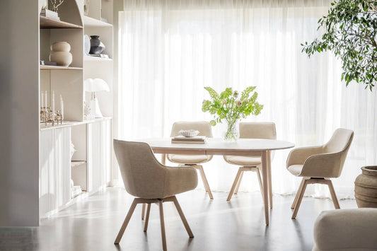 Rowico TYLER Oval Whitewashed Oak Table 170/210/250CM