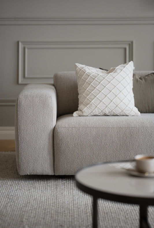 Willard Corner Sofa 3+3 Seater – Light Beige – 2