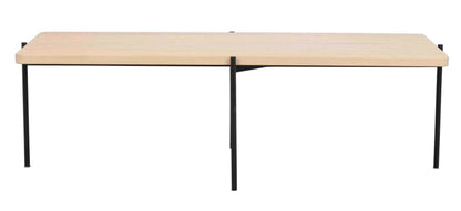SHELTON Coffee Table 95CM & 145CM – Medium – 145 x 60 cm / whitewash oak/black metal – 1