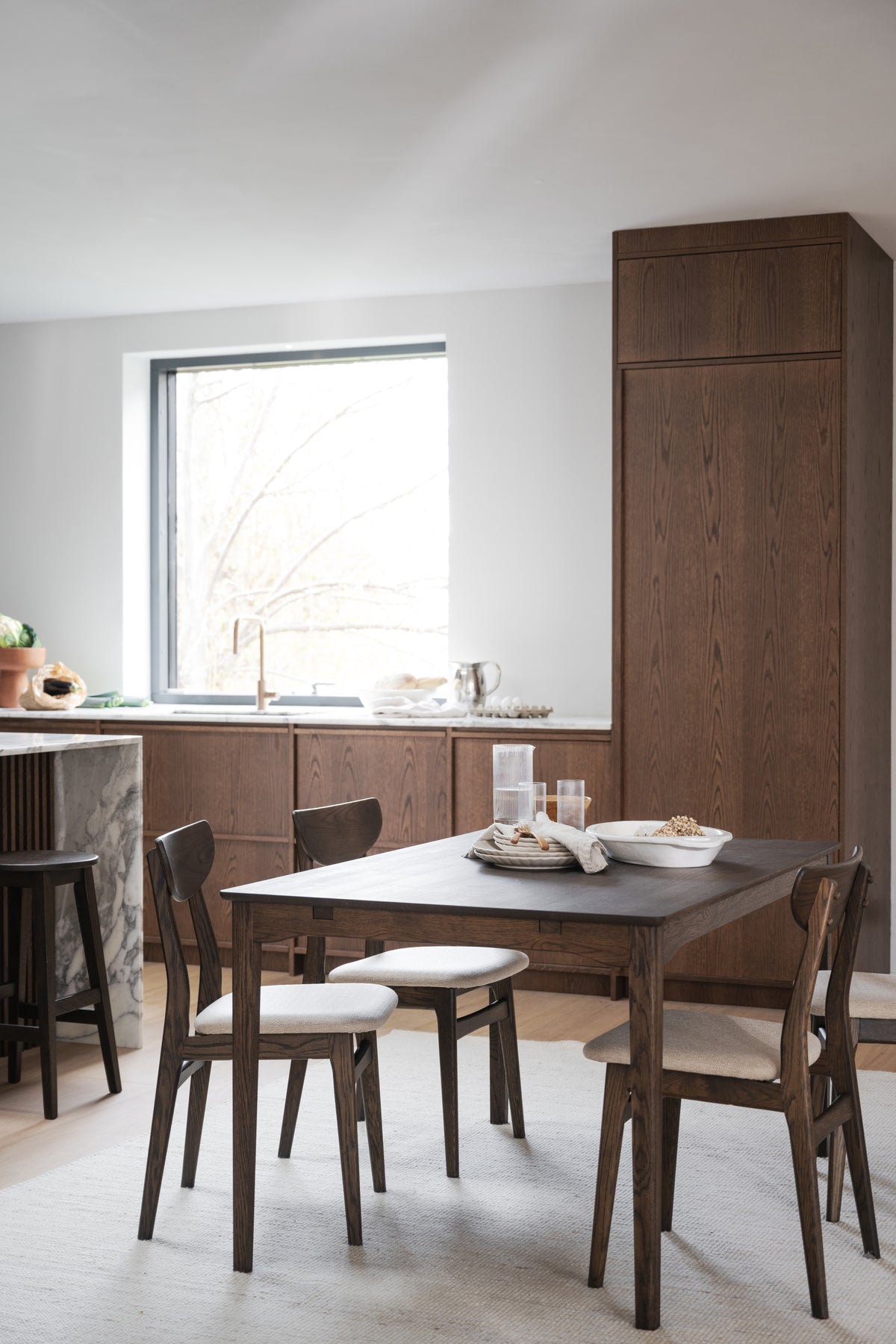 RODHAM Set of 2 Chairs – brown oak/beige – 7