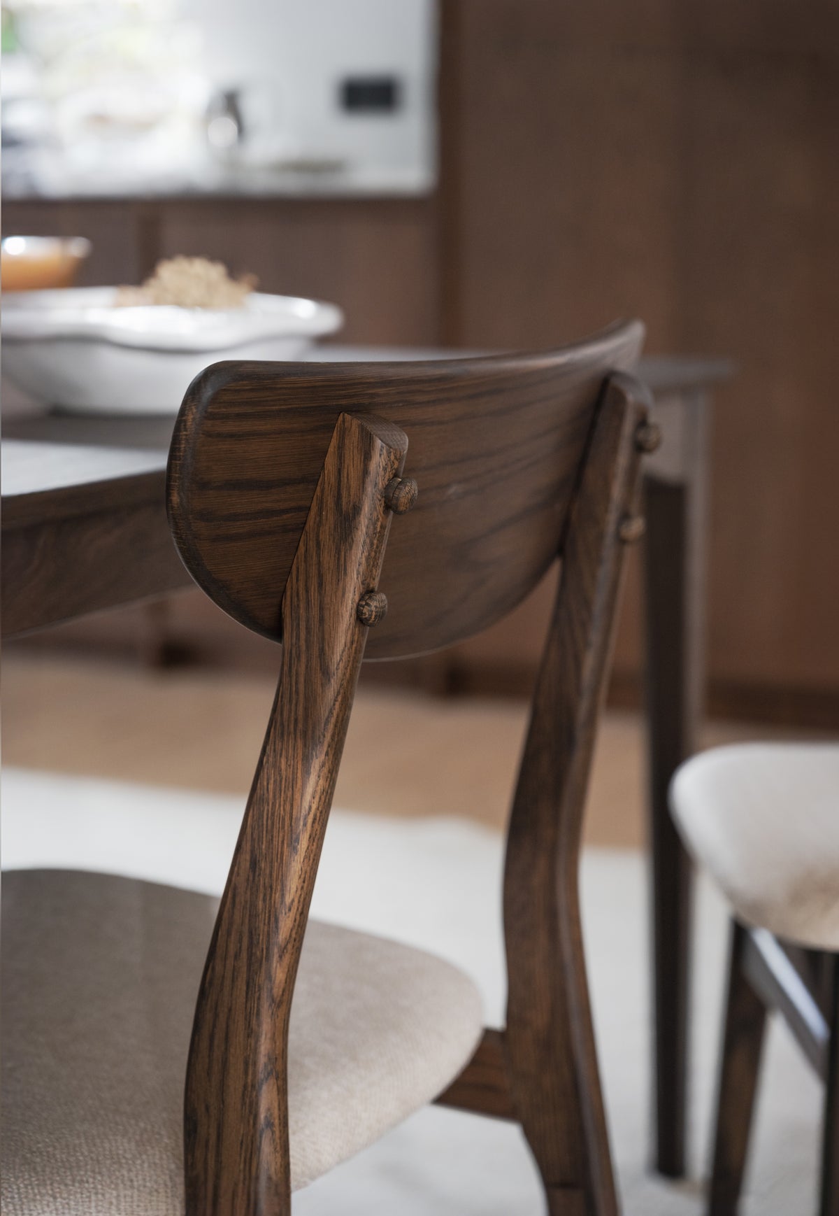 RODHAM Set of 2 Chairs – brown oak/beige – 5