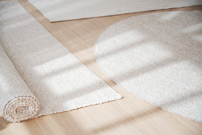 AUCKLAND Wool Round Carpet Ø250 – beige wool – 6