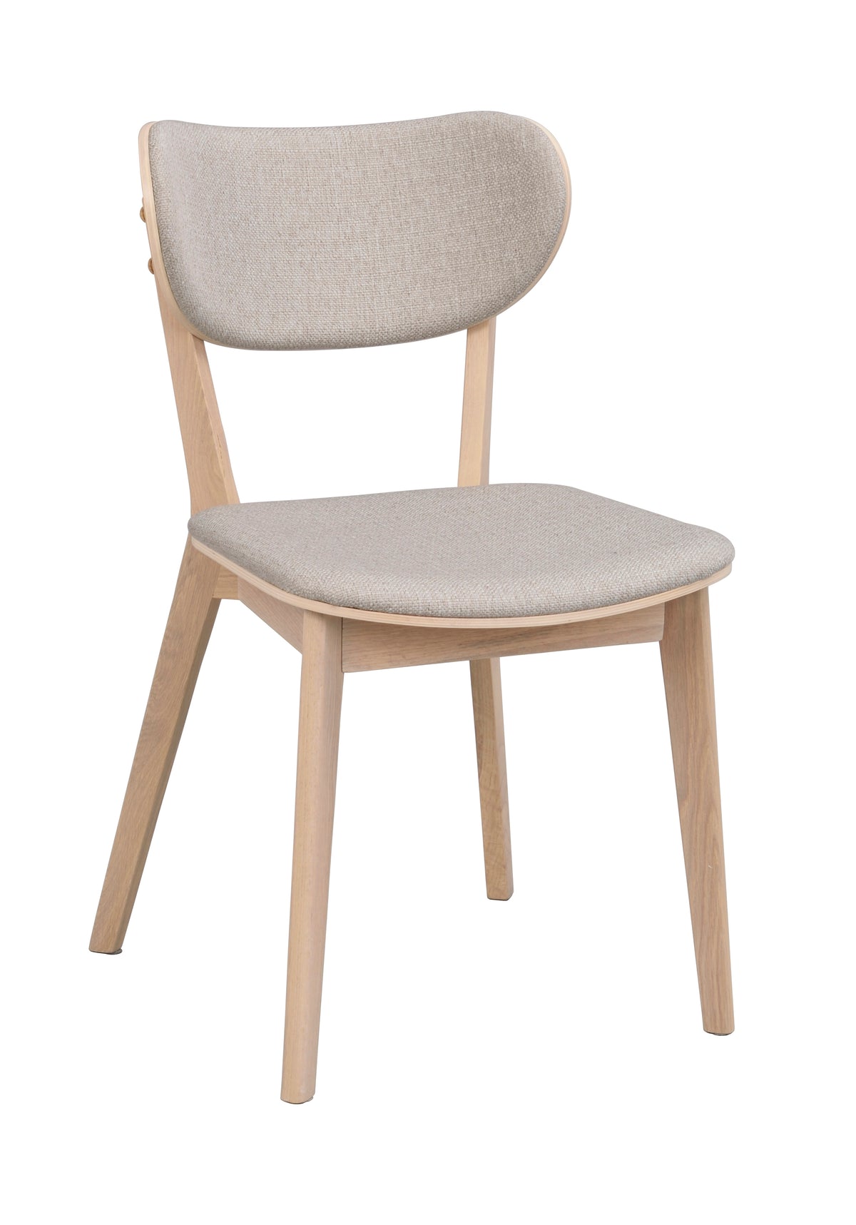 KATO Set of 2 Whitewashed Chairs – whitewash oak/grey beige fabric – 8