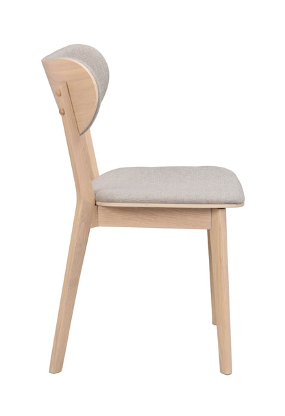 KATO Set of 2 Whitewashed Chairs – whitewash oak/grey beige fabric – 9