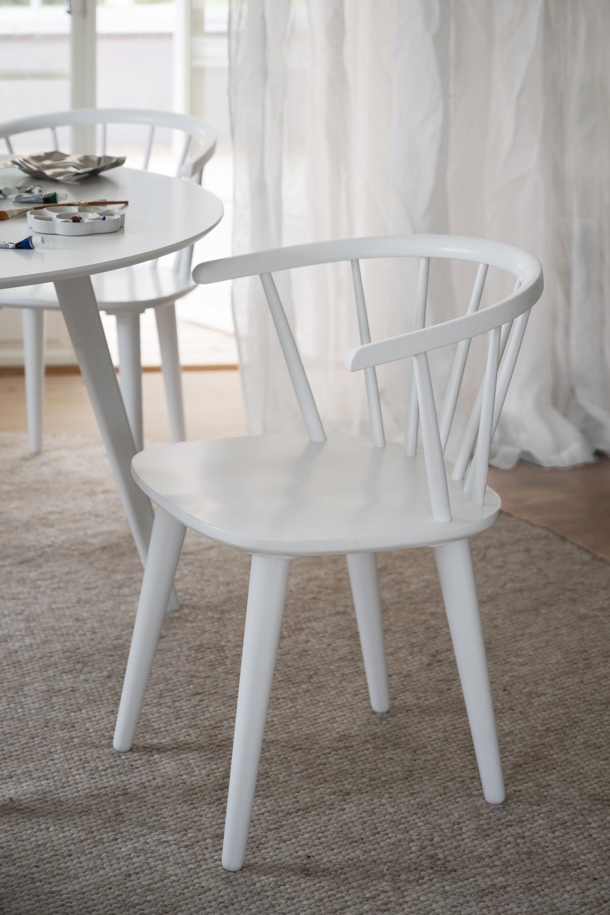 CARMEN Set of 2 Chairs – 2 White Chairs – 2
