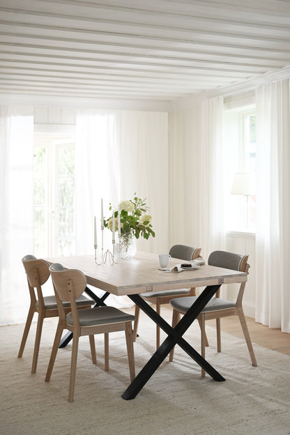 Oak Dining Table with X Legs 170/270 CM – Whitewash oak / 170 CM – 2