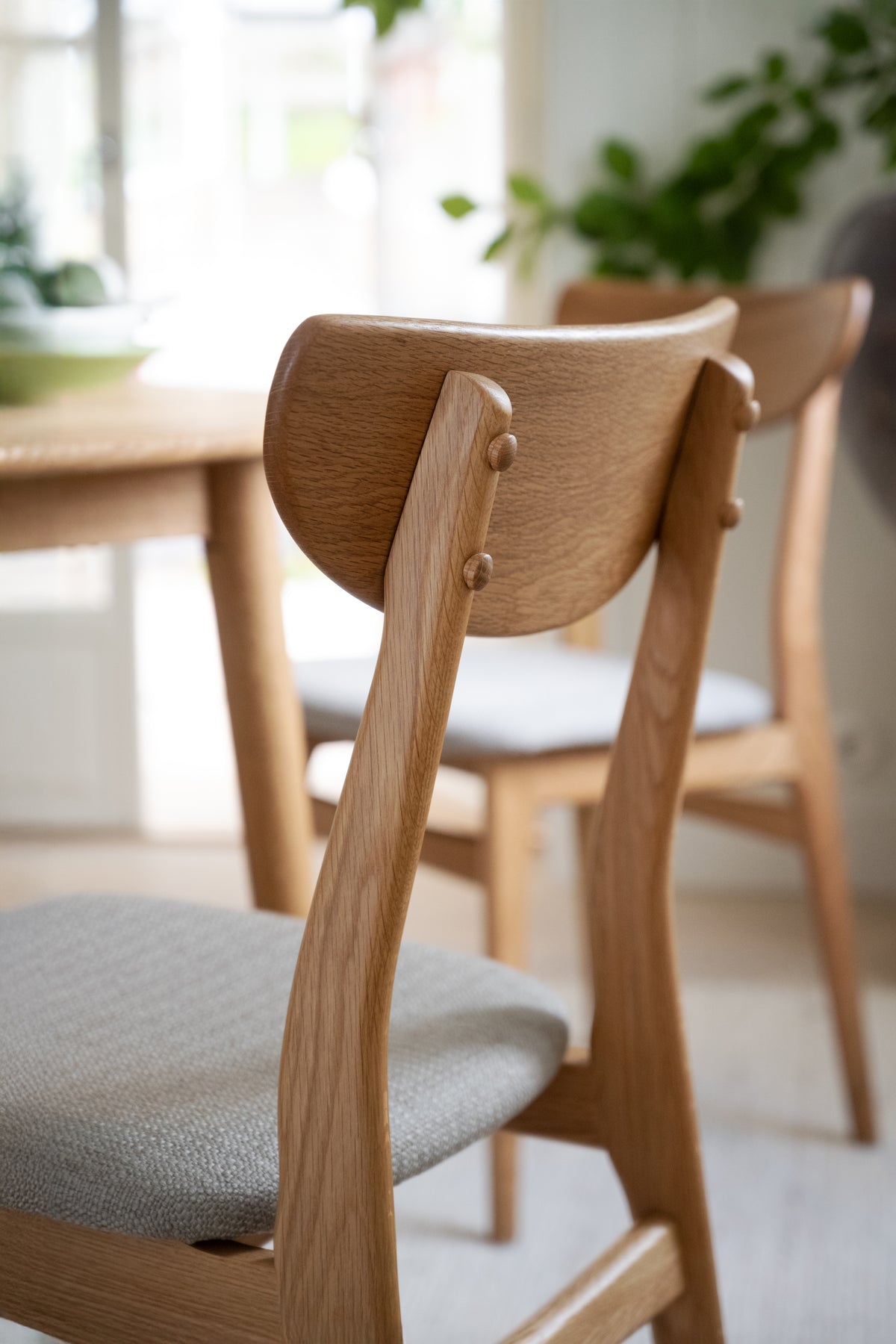 RODHAM Set of 2 Chairs – oak/grey beige – 3