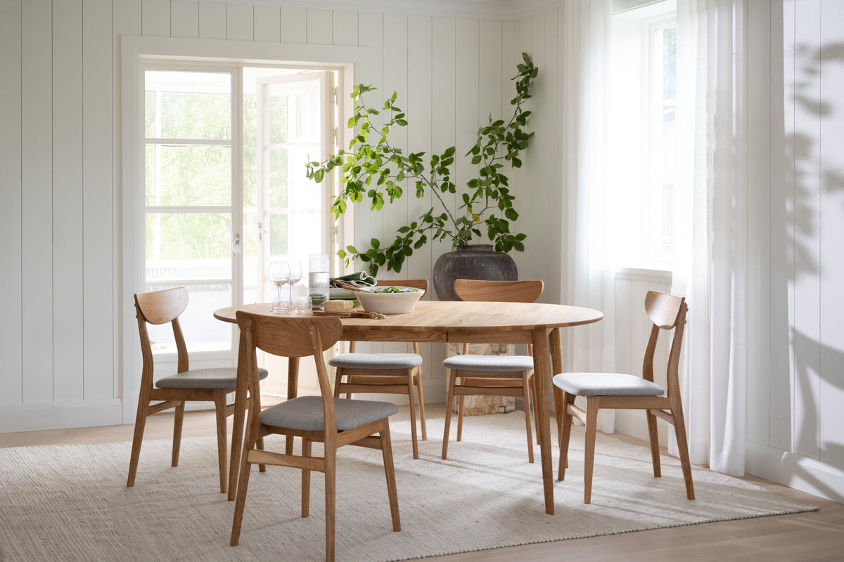 RODHAM Set of 2 Chairs – oak/grey beige – 5