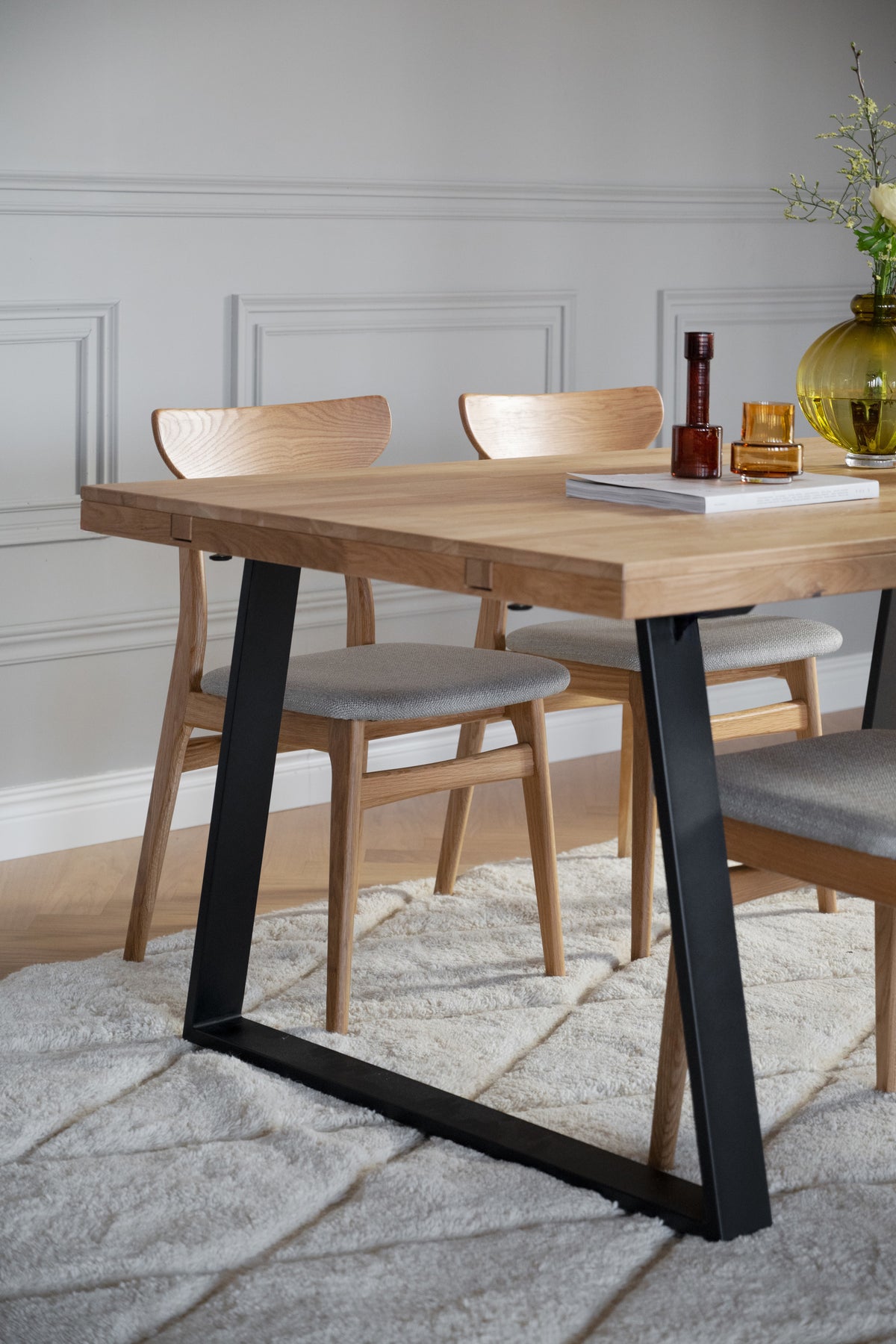 Oak Dining Table with U Legs 170/270 CM – Oak / Standard table – 170 cm – 3