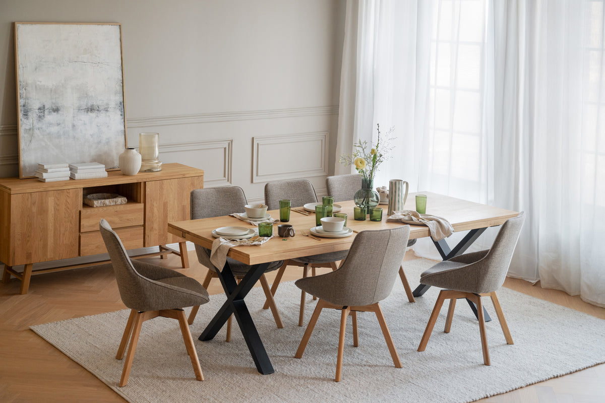 BROOKLYN X Legs Oak Dining Table 220/320CM – Dining table – 2