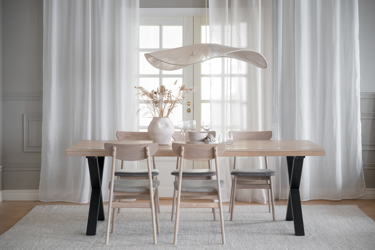 BROOKLYN X Legs Whitewashed Oak Dining Table 220/320CM – Dining table – 3