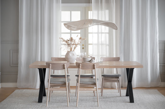 BROOKLYN X Legs Whitewashed Oak Dining Table 220/320CM – Dining table – 3