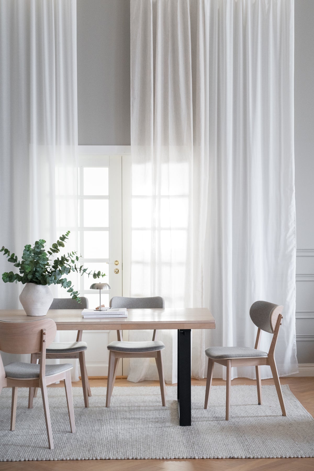 Oak Dining Table with U Legs 170/270 CM – Whitewash oak / Standard table – 170 cm – 3