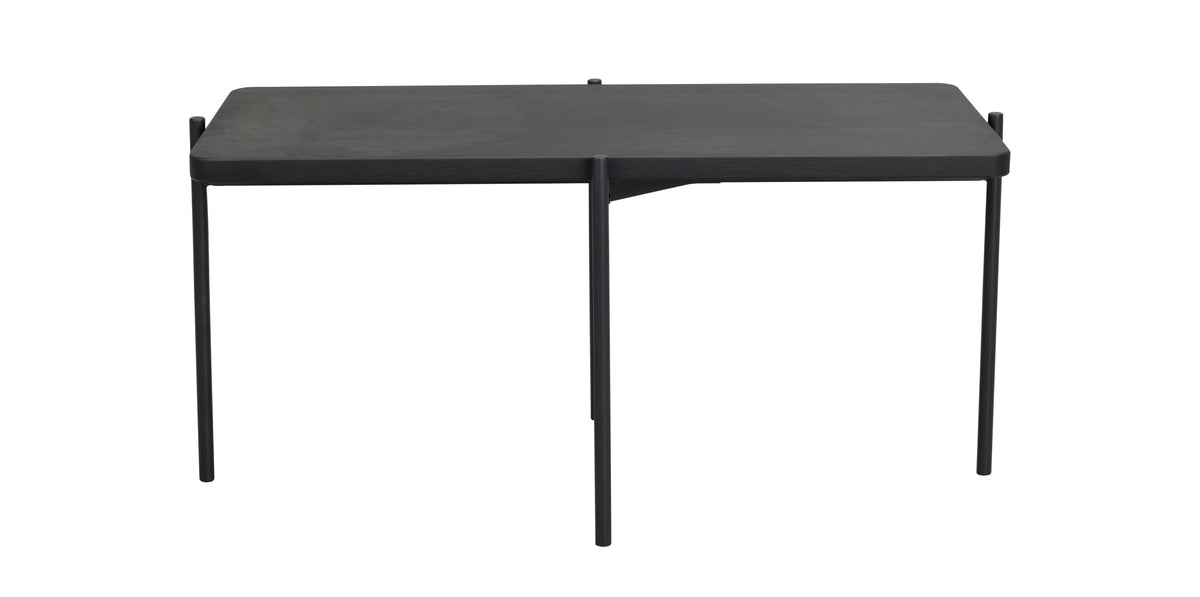 SHELTON Coffee Table 95CM & 145CM – Small – 95 x 50 cm / black oiled ash/black metal – 1