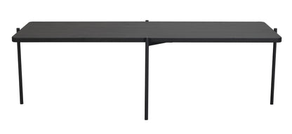 SHELTON Coffee Table 95CM & 145CM – Medium – 145 x 60 cm / black oiled ash/black metal – 1