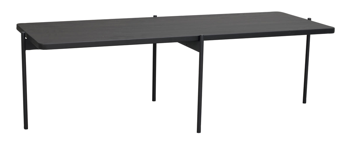 SHELTON Coffee Table 95CM & 145CM – Medium – 145 x 60 cm / black oiled ash/black metal – 5