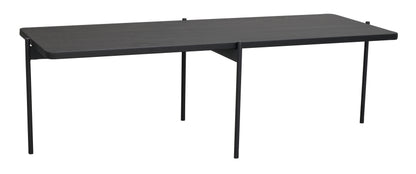 SHELTON Coffee Table 95CM & 145CM – Medium – 145 x 60 cm / black oiled ash/black metal – 5