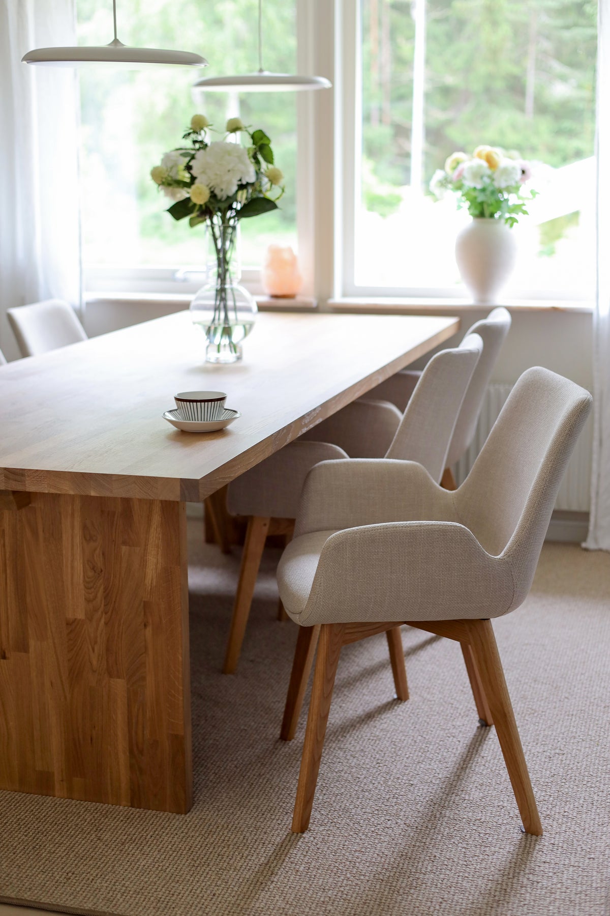 DRIMSDALE Beige Set of 2 Armchairs – Oak – 2