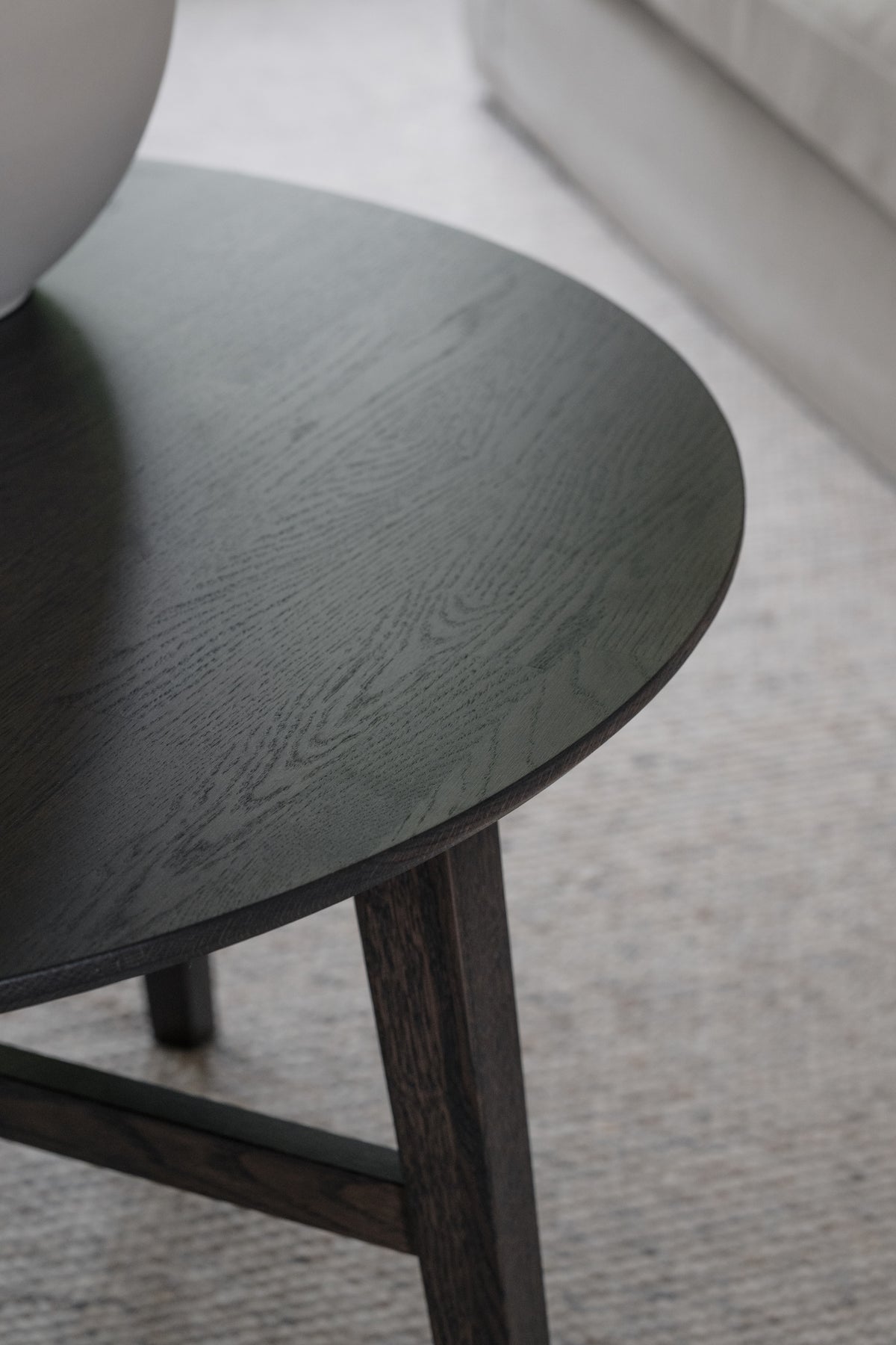 FILIPPA Round Coffee Table 90CM – Dark Brown Oak – 5