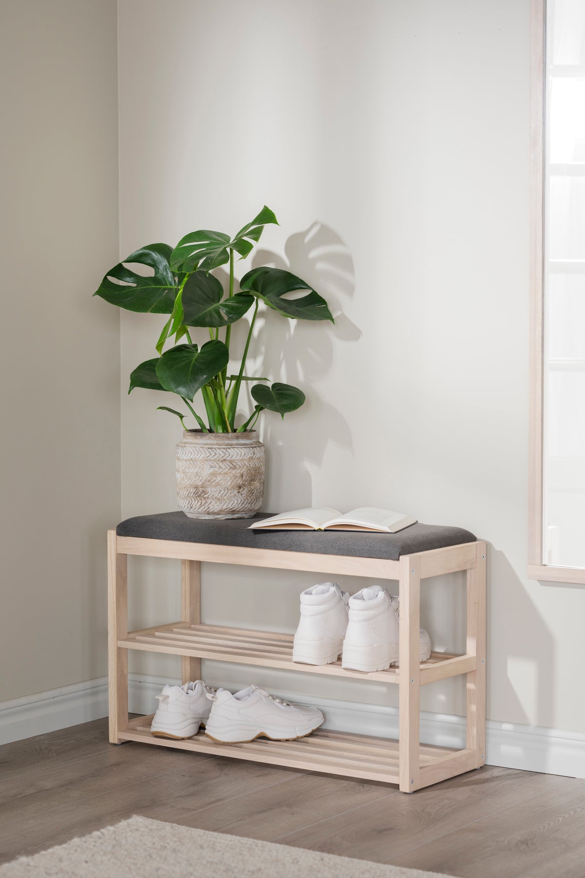CONFETTI Shoe Bench 80CM – Whitewash oak – 2