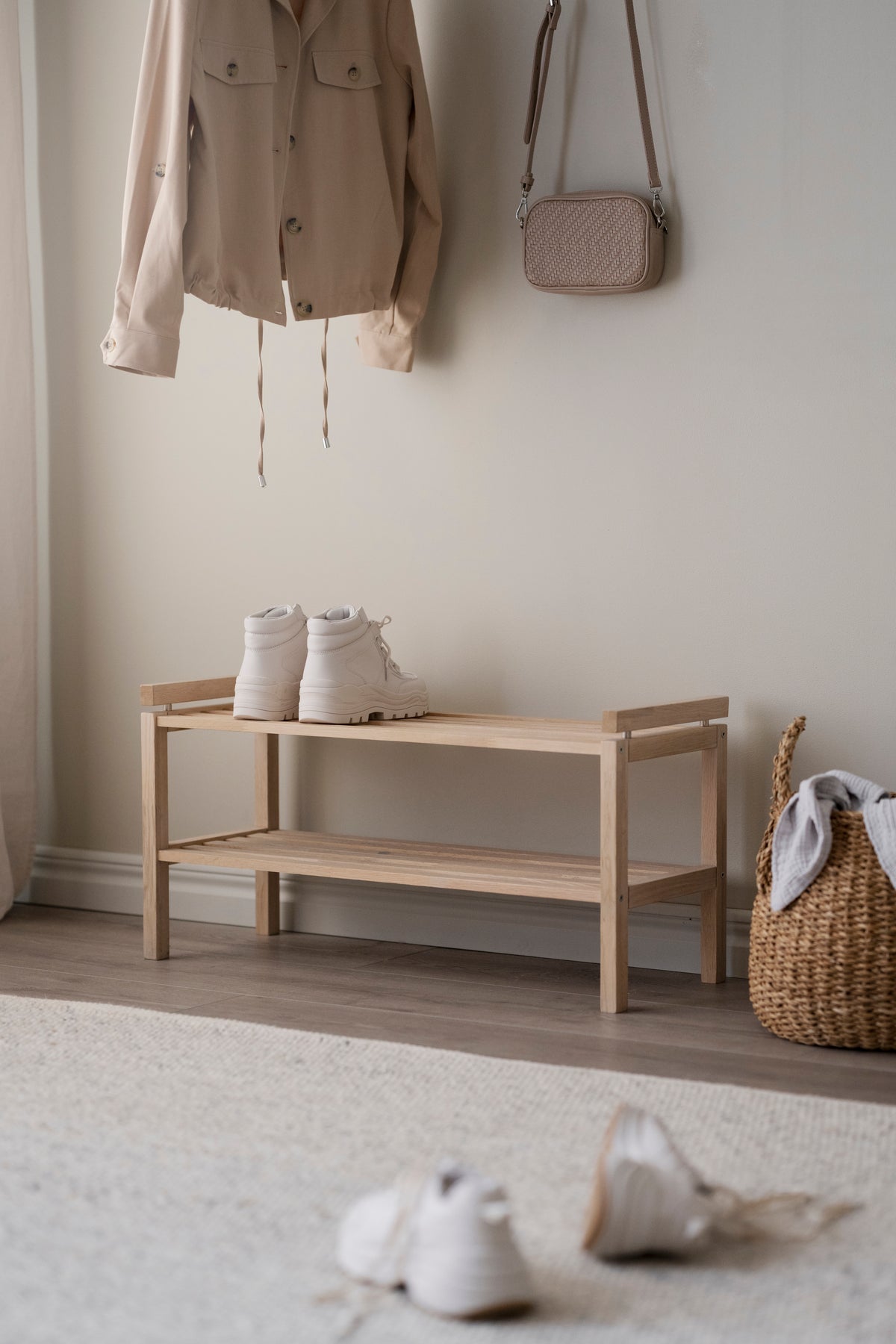 CONFETTI Shoe Rack – Whitewashed oak – 2