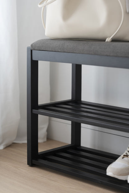 CONFETTI Shoe Bench 80CM – Black stained oak – 4