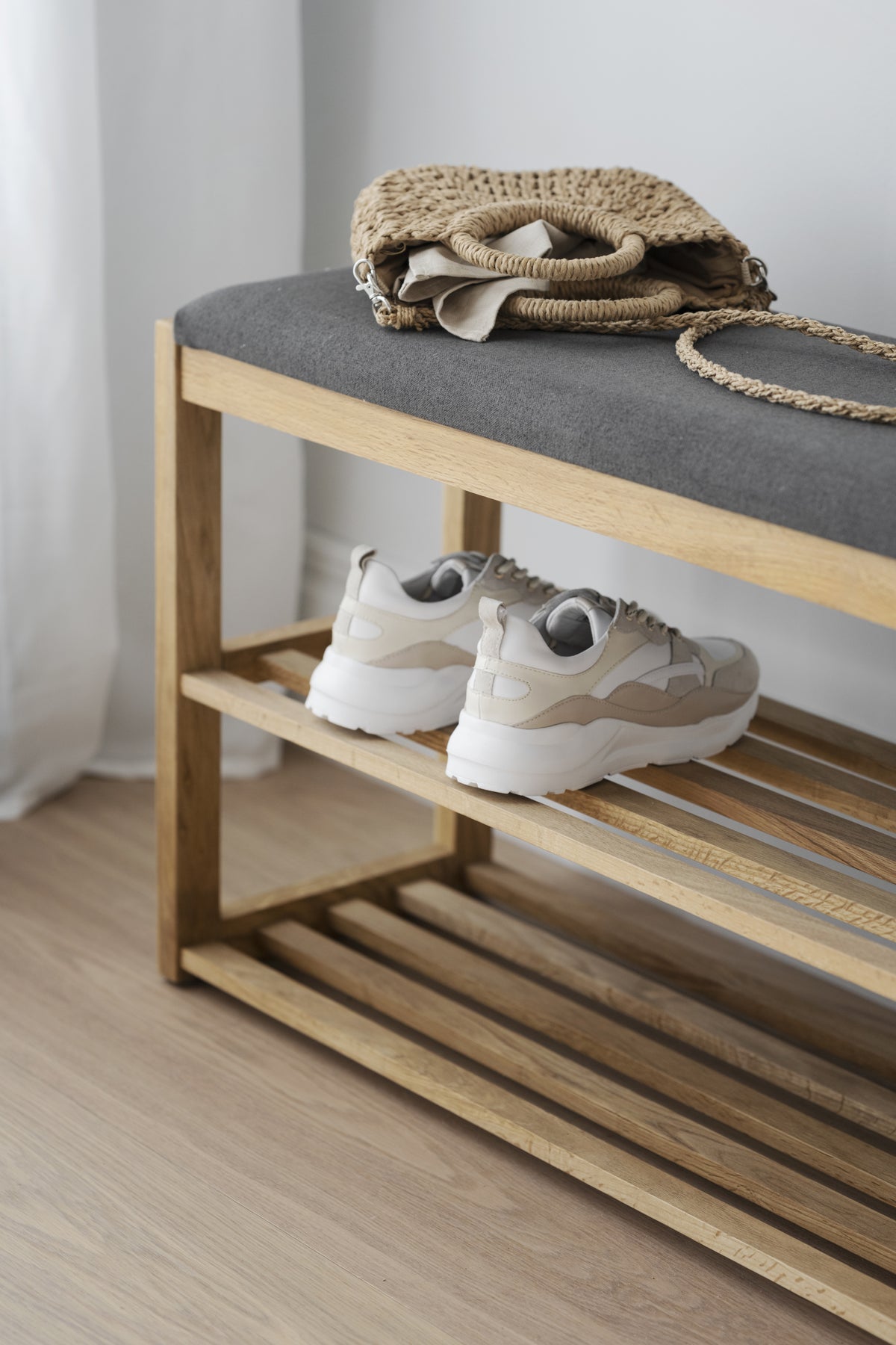 CONFETTI Shoe Bench 80CM – Oak – 3
