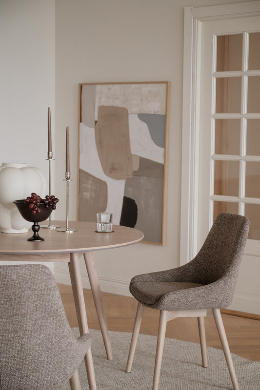 Denley Dining Chair (Set of 2) – Dark Beige / Whitewash Oak – 2