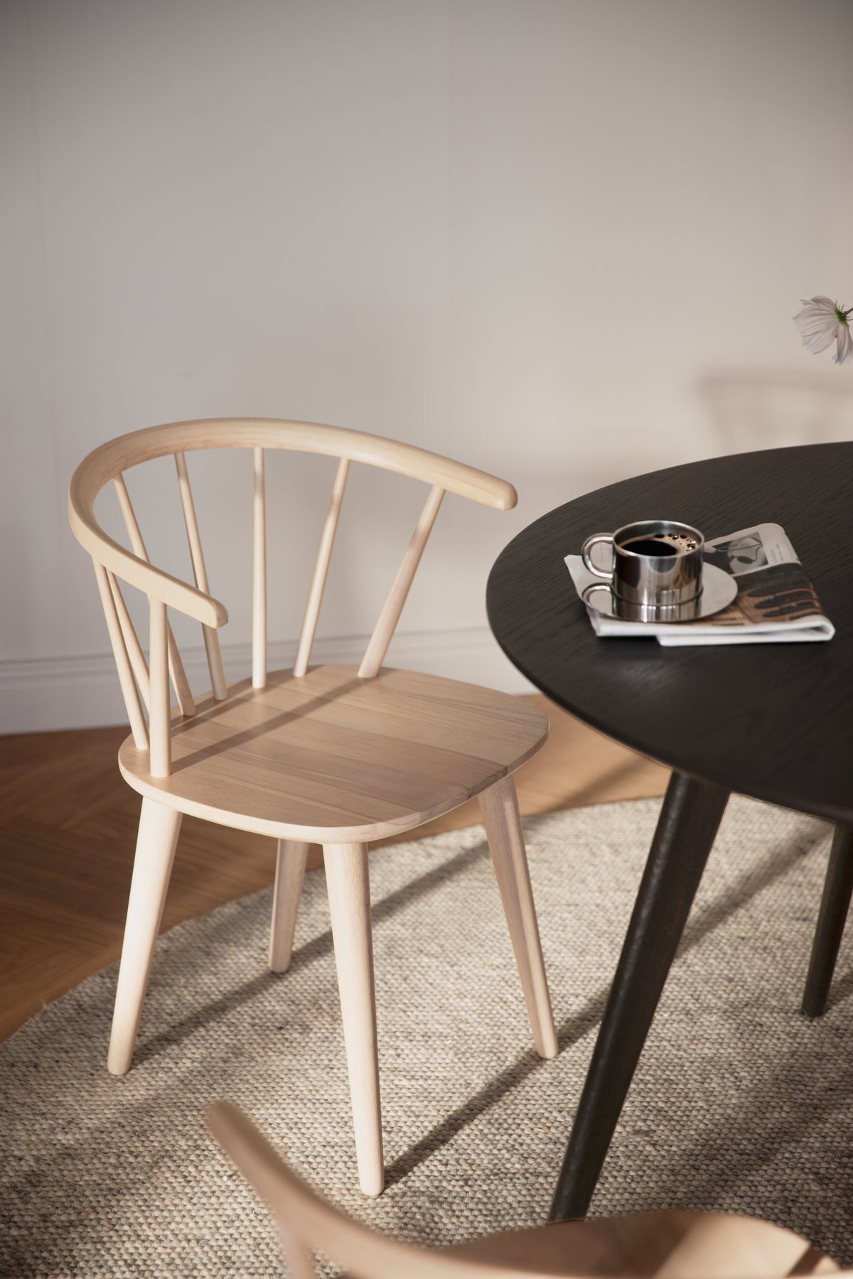 CARMEN Set of 2 Chairs – 2 Whitewashed Oak Chairs – 2