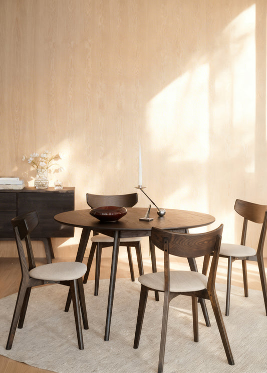 YUMI Round Brown Table 115CM – Default Title – 2