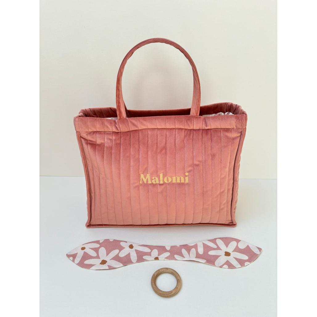 Quilted Velvet Changing Bag by Malomi Kids