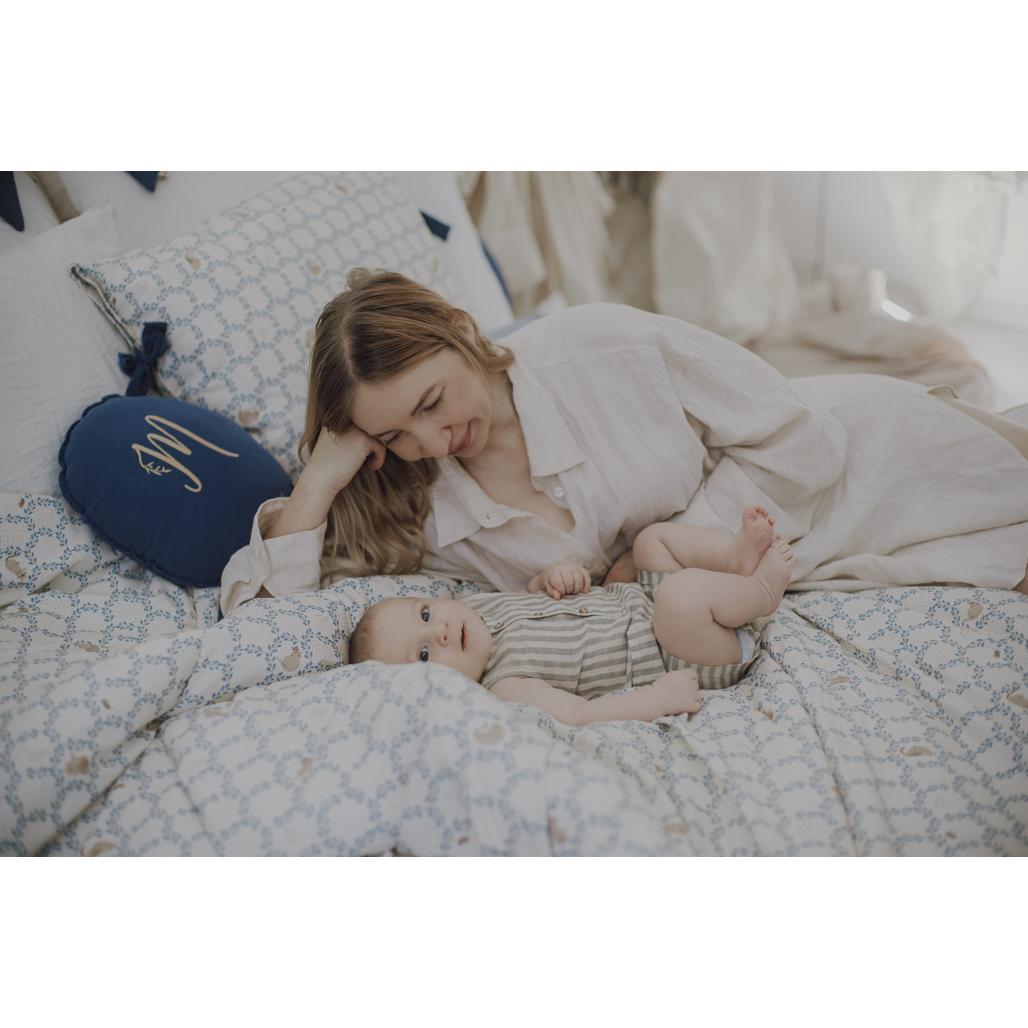 Blue Cottage Bedding Set with Filling by Malomi Kids