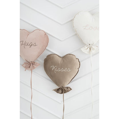 Velvet Heart Balloon Cushion by Malomi Kids
