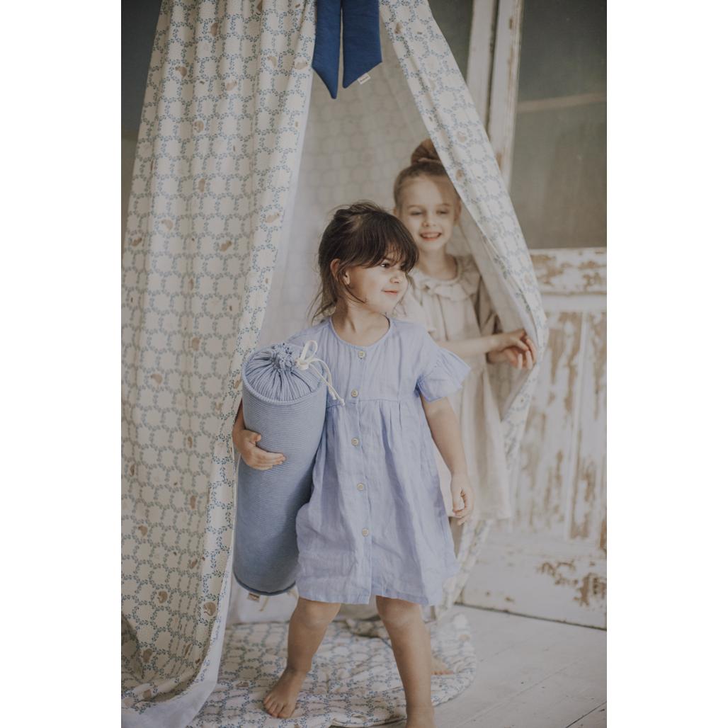 Blue Cottage Cot Canopy by Malomi Kids