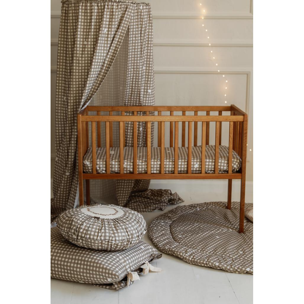 Countryside Check Round Boho Cushion by Malomi Kids