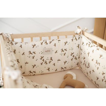Free Horses Bamboo Cot Bumper by Malomi Kids
