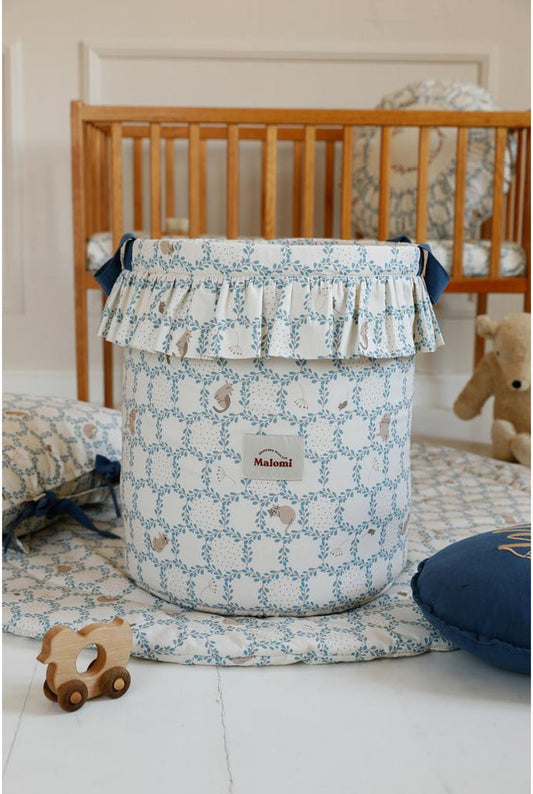 Blue Cottage Toy Basket by Malomi Kids
