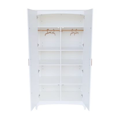 NÉRÉE & NÉRÉIDES 2-Door Wardrobe - Neige
