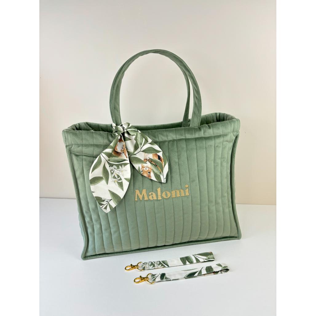 Quilted Velvet Changing Bag by Malomi Kids