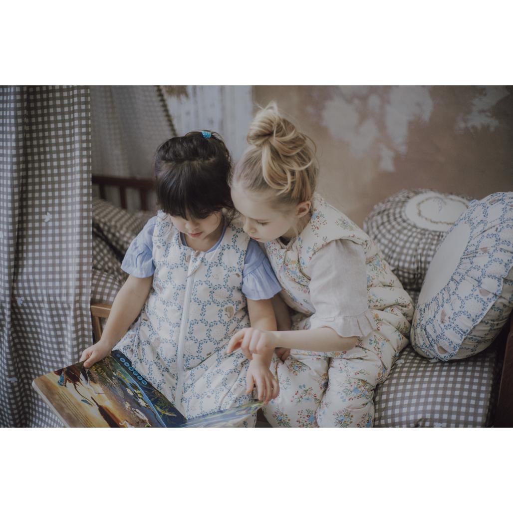 Blue Cottage Sleeping Bag with Legs by Malomi Kids