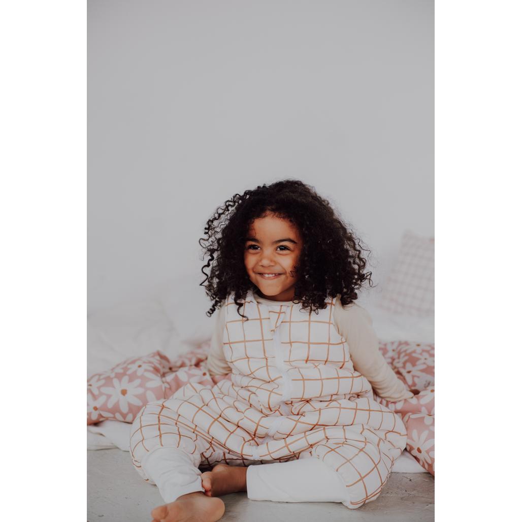 Camel Check Sleeping Bag with Legs by Malomi Kids