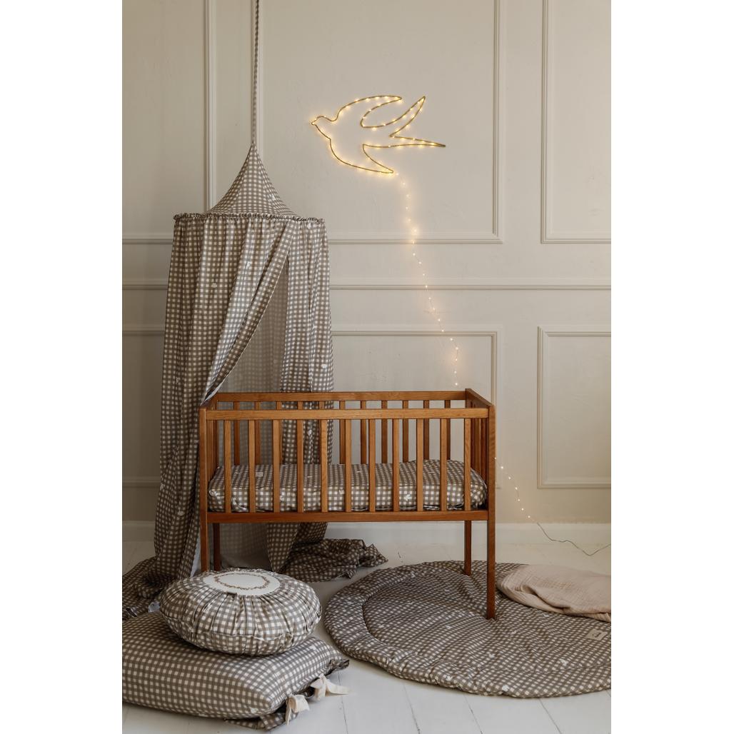 Countryside Check Cot Canopy by Malomi Kids