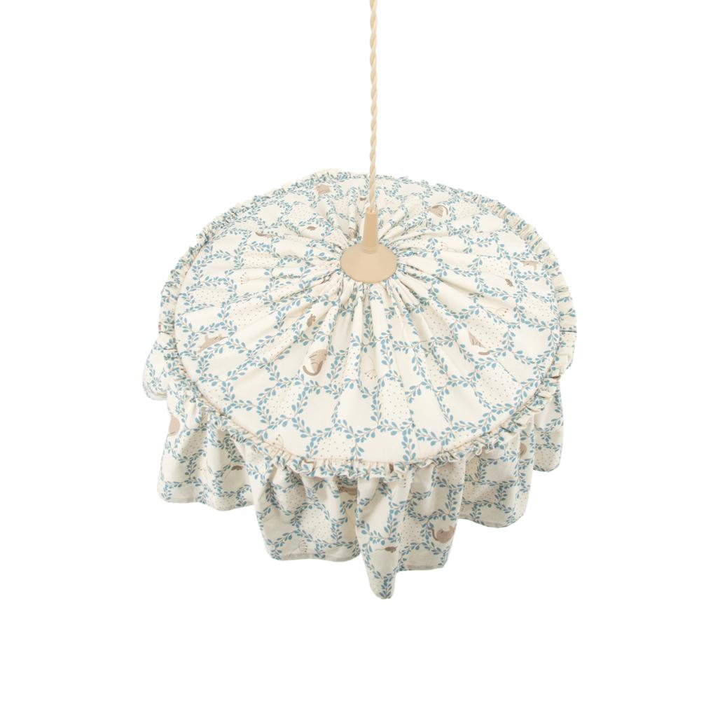 Blue Cottage Fabric Lampshade by Malomi Kids