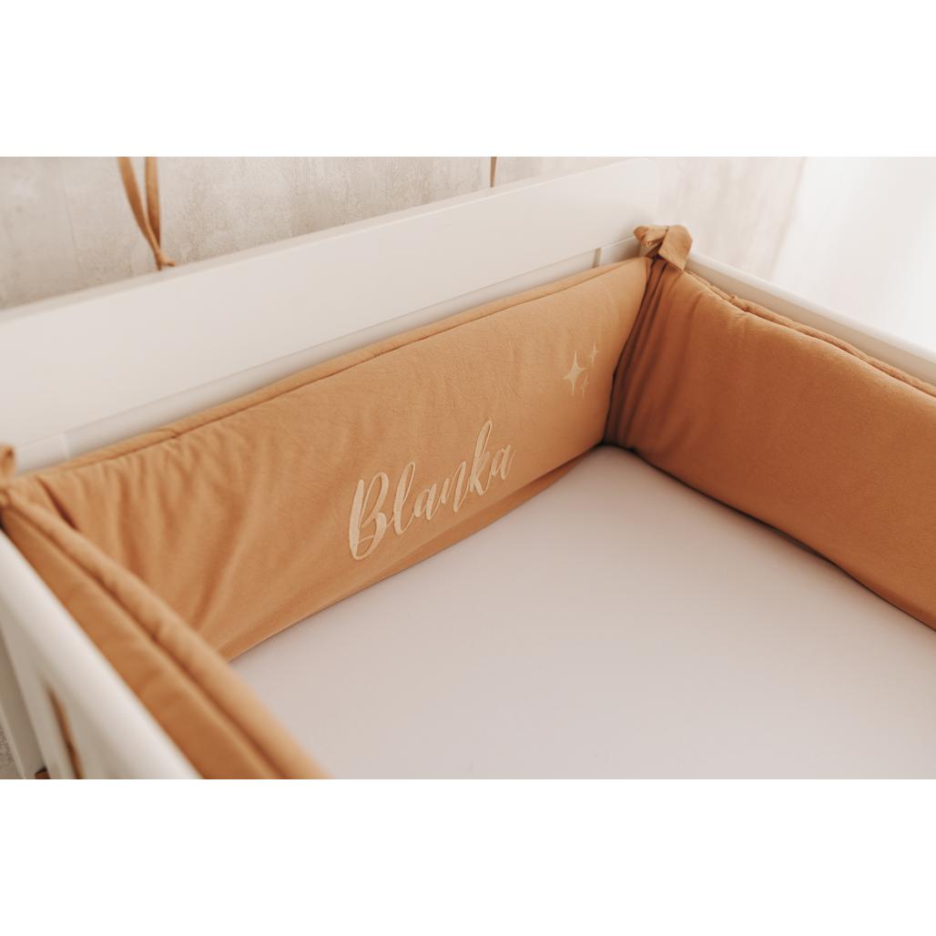 Washed Cotton Stars Cot Bumper by Malomi Kids